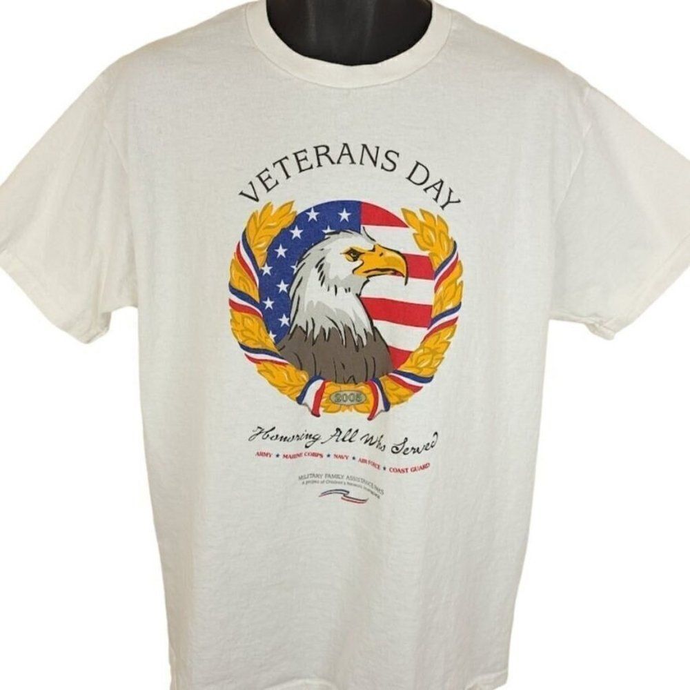 Veterans Day T Shirt Vintage Y2K Bald Eagle Patriotic Patriotism American Flag